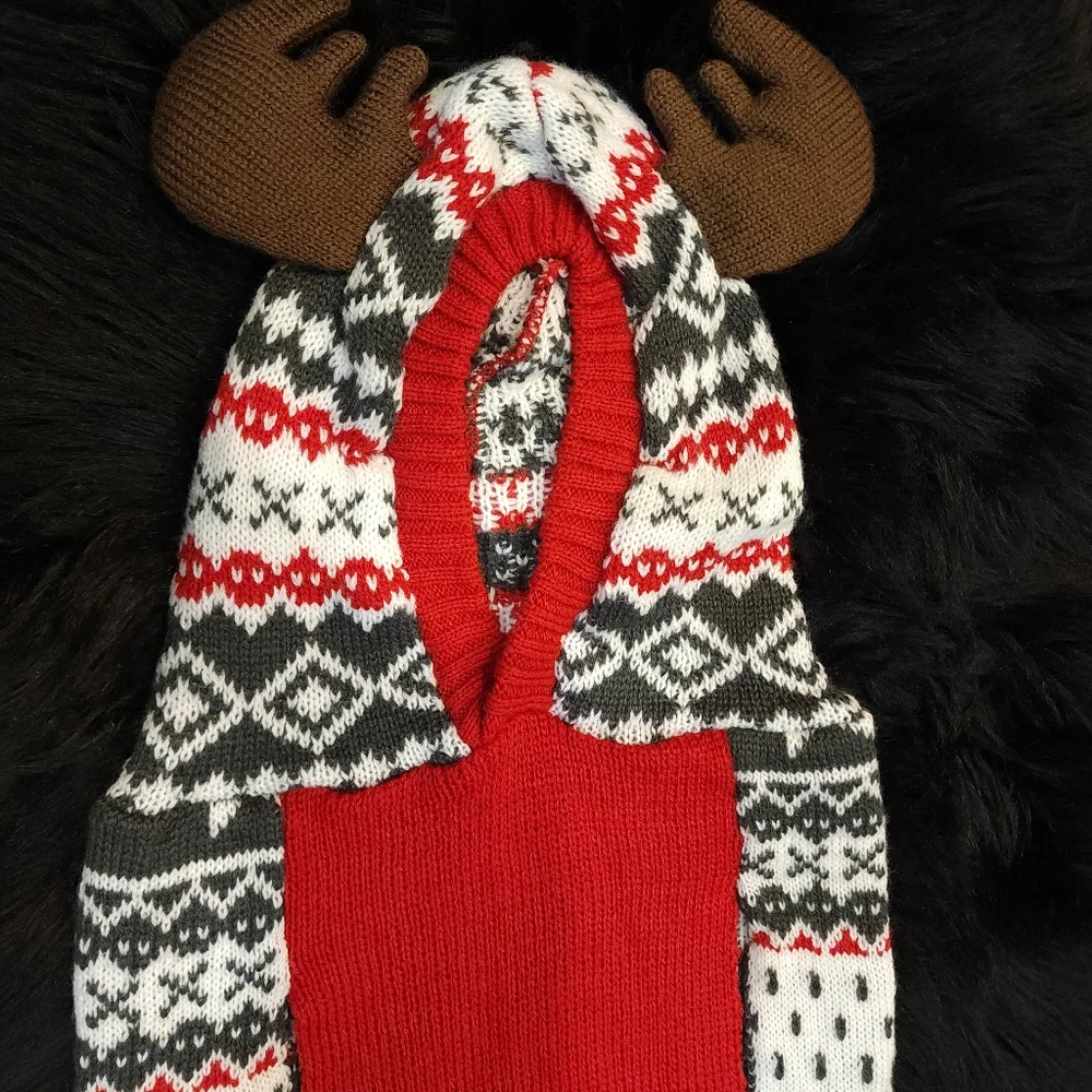 🌟HOST PICK🌟 NEW Holiday Reindeer Pet Sweater Hoodie Size XL